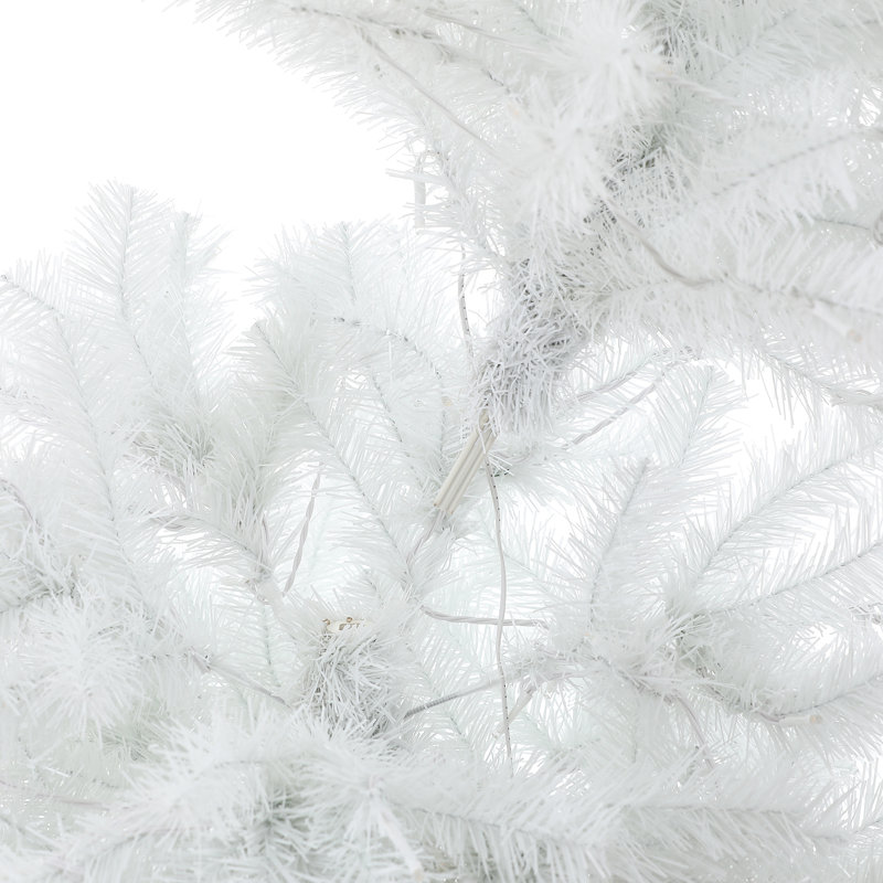 The Holiday Aisle® 7' White Fir Christmas Tree with 350 LED Lights